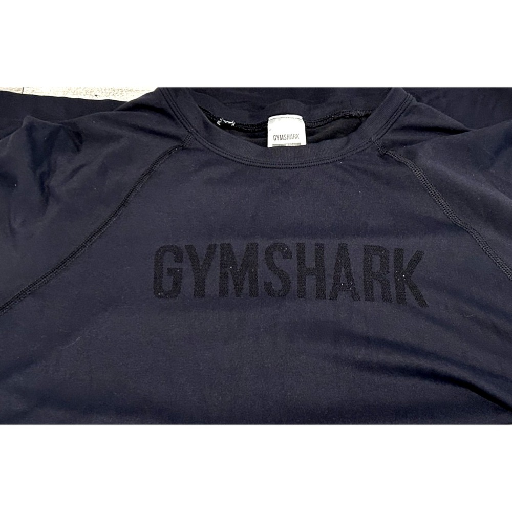 Gymshark T-Shirt Womens Spellout Black Logo Gym Workout Training‎ Top Tee  SMALL